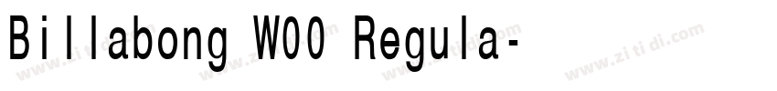 Billabong W00 Regula字体转换